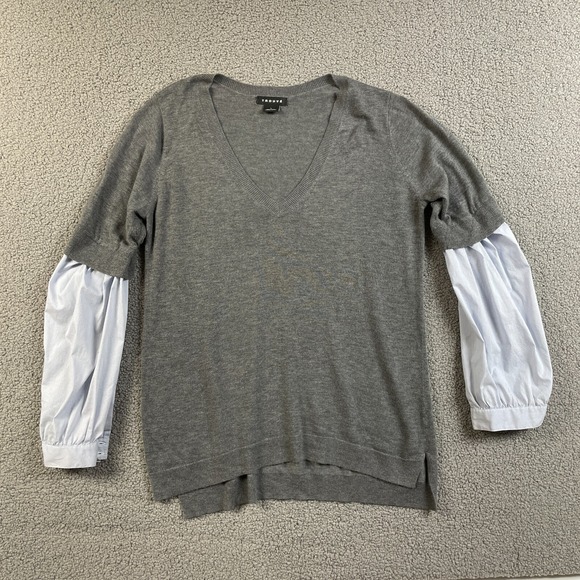 Trouve Jackets & Blazers - Trouve sweat Vest Size layered‎ long sleeve blouse top shirt large